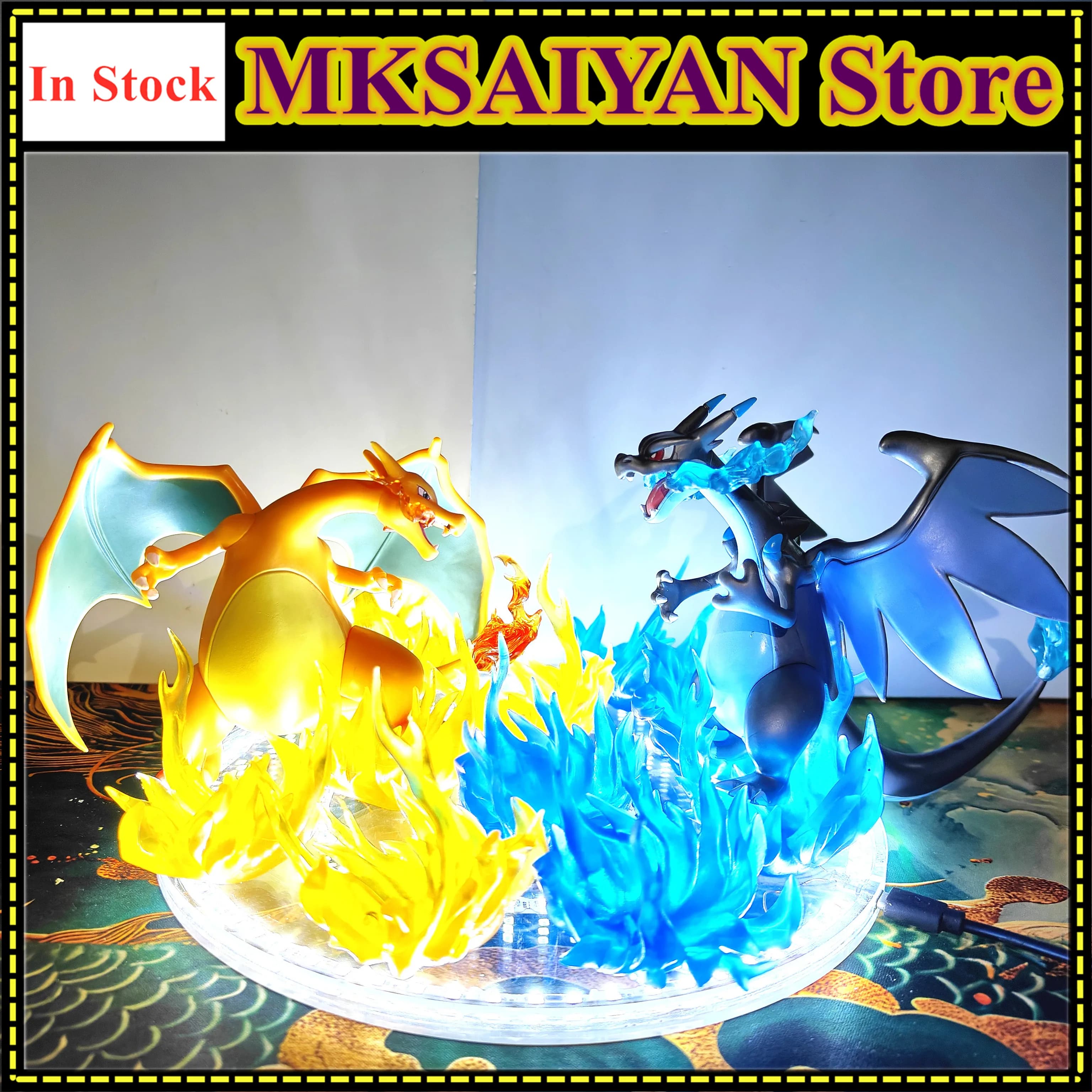 Figurine de dessin animé Pokemon Mega Charizard Dracaufeu Glurak VS, effets de bricolage, monstre de