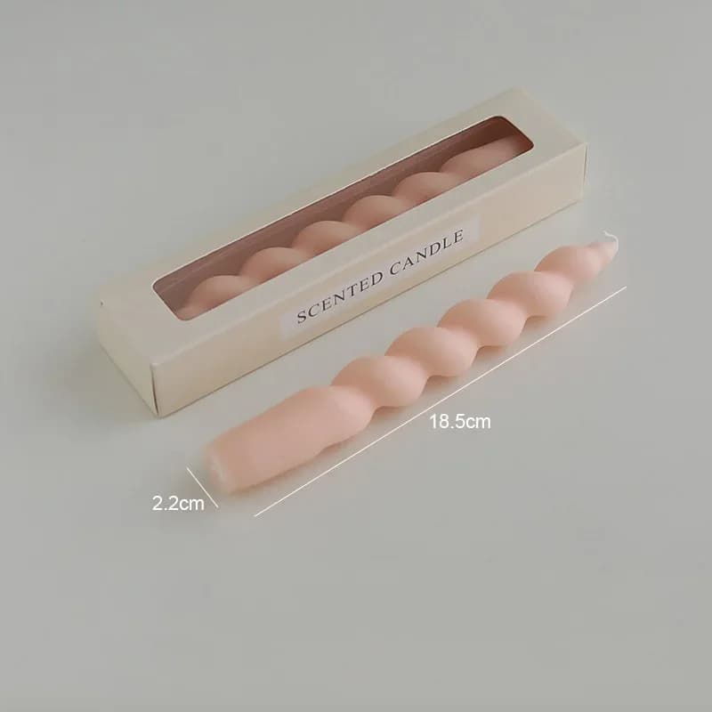 Ins Style spirale longue tige bougie parfumée bougie aromathérapie soja cire bougies mariage anniver