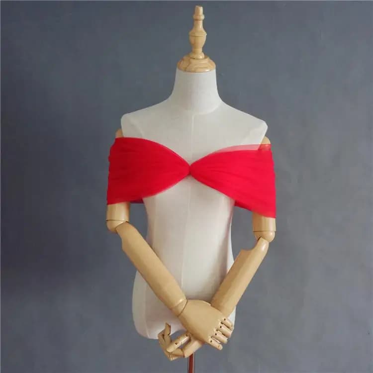 Accessoires de mariage dentelle réglable mariée haussements d'épaules hors de l'épaule col en v tour