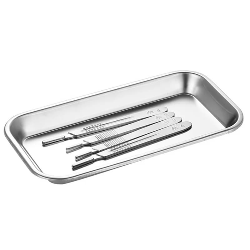 Plateau de rangement en acier inoxydable pour cuisine, plateau de rangement pour outils dentaires, m