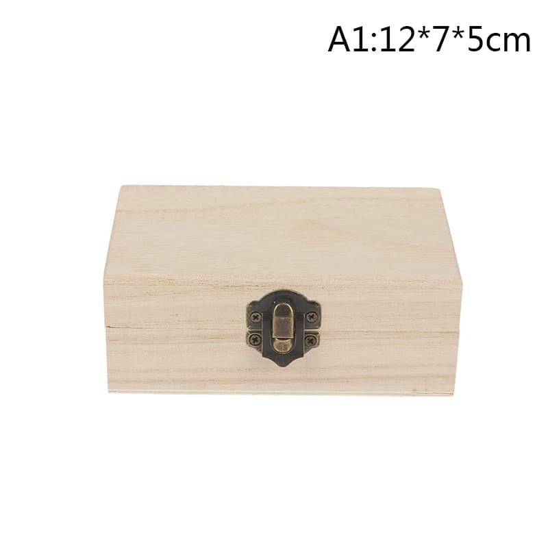 【X】Boîte en bois rectangulaire DIY, boîte multifonction en bois avec couvercle, boîte de rangement p