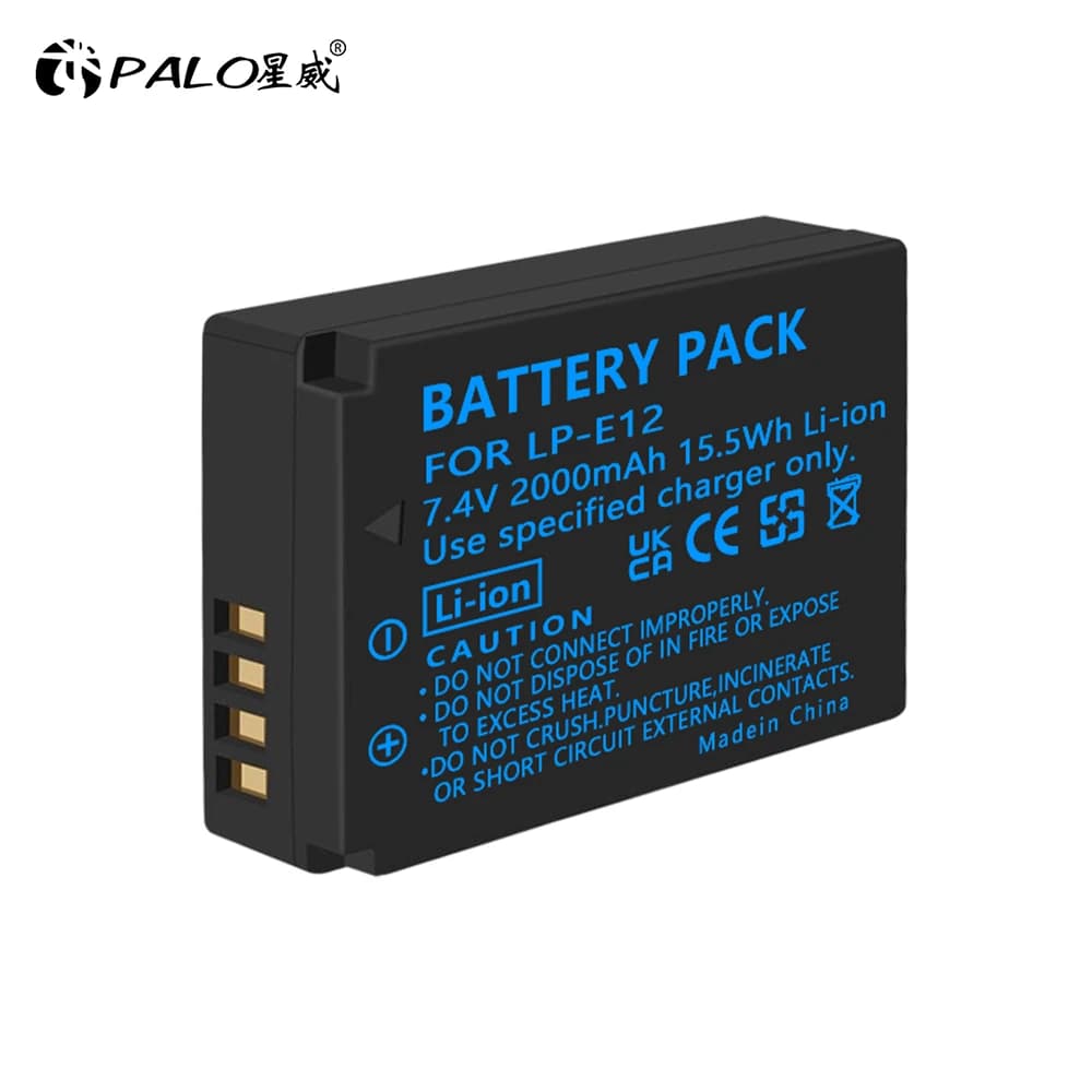 PALO 1-4 pièces LP-E12 LPE12 LP E12 batterie Rechargeable pour Canon EOS M EOS M10 EOS M50 EOS M100 