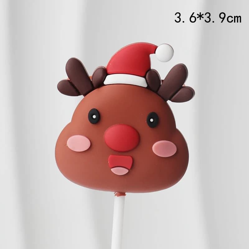 Décoration de gâteau de Noël, Père Noël, Arbre de Noël, Ornements de pain d'épice, Chi ake, Cadeau d