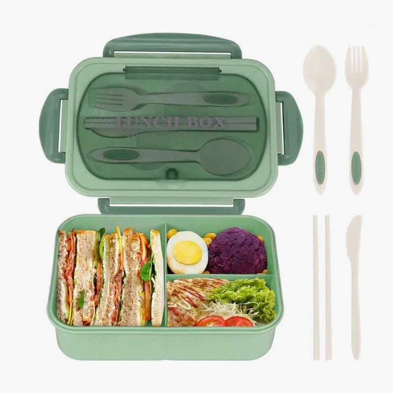 Boîte à bento pour adultes, un récipient alimentaire pour le déjeuner, équipé d'une vaisselle, peut 