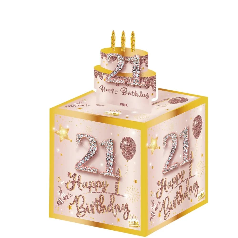 Boîte cadeau interactive pour anniversaire 16/18 ans avec carte surprise et bouquet de billets dérou