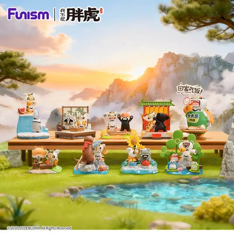 FUNISM Alexander The Fat Tiger Petit Tigre et ses compagnies Boîte aveugle Figurine d'action mignonn