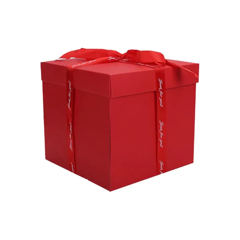 Coffret cadeau Surprise multicouche avec ruban, boîte cadeau d'anniversaire/noël explosive pour bonb