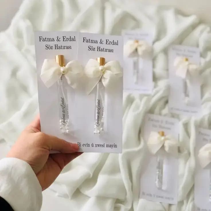 Carte-cadeau de parfum élégante personnalisée pour invités de fête, mariage, baby shower, fiançaille