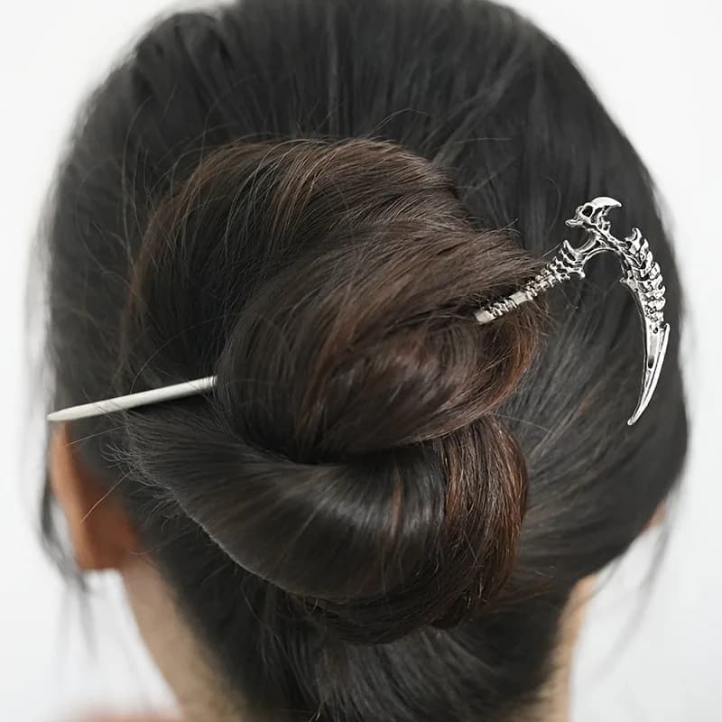 1 pièce populaire, style nordique, rétro, crâne, faux, épingle à cheveux, pour femmes, accessoire po