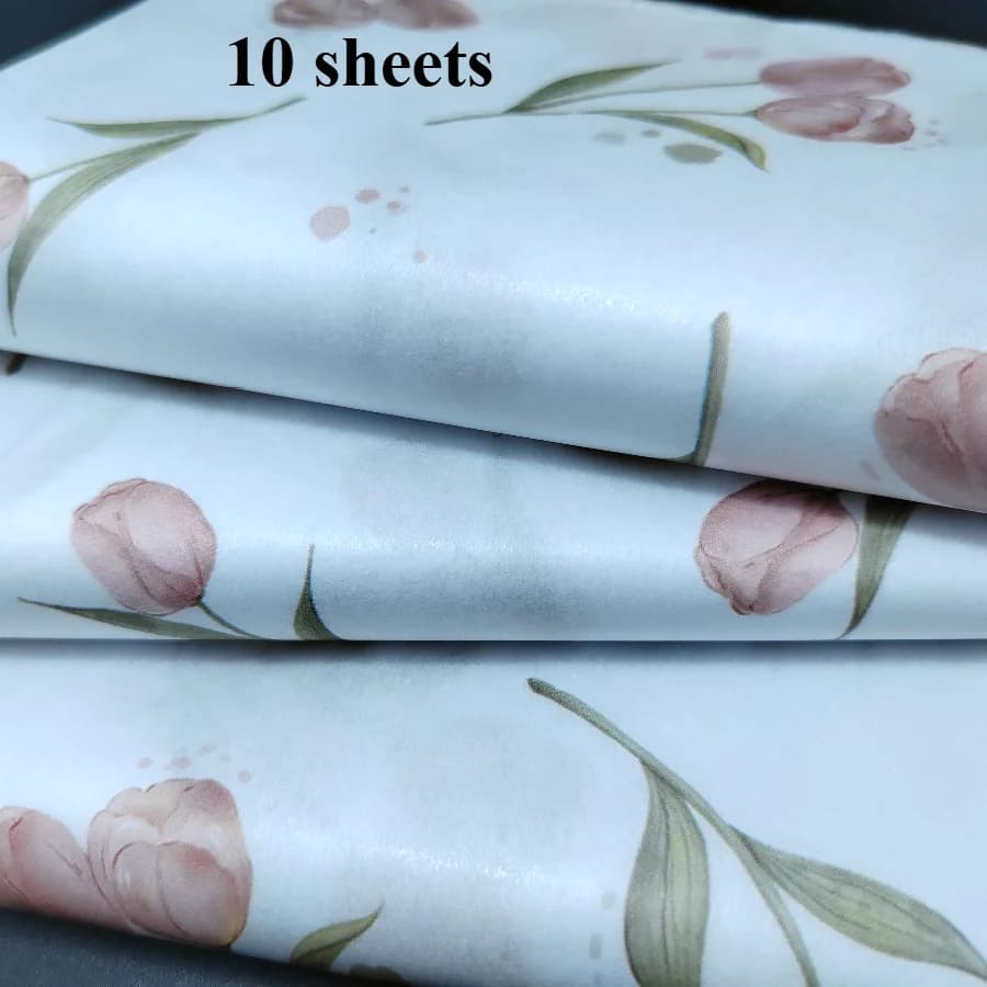 Emballage cadeau en papier fin à motif tulipe, pour l'artisanat de bricolage, idéal pour la saint-va