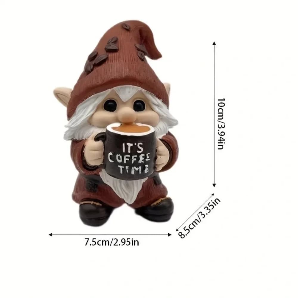 Figurine naine en résine faite à la main, Mini décor de café, cadeau de maison mignon, fête de thé, 