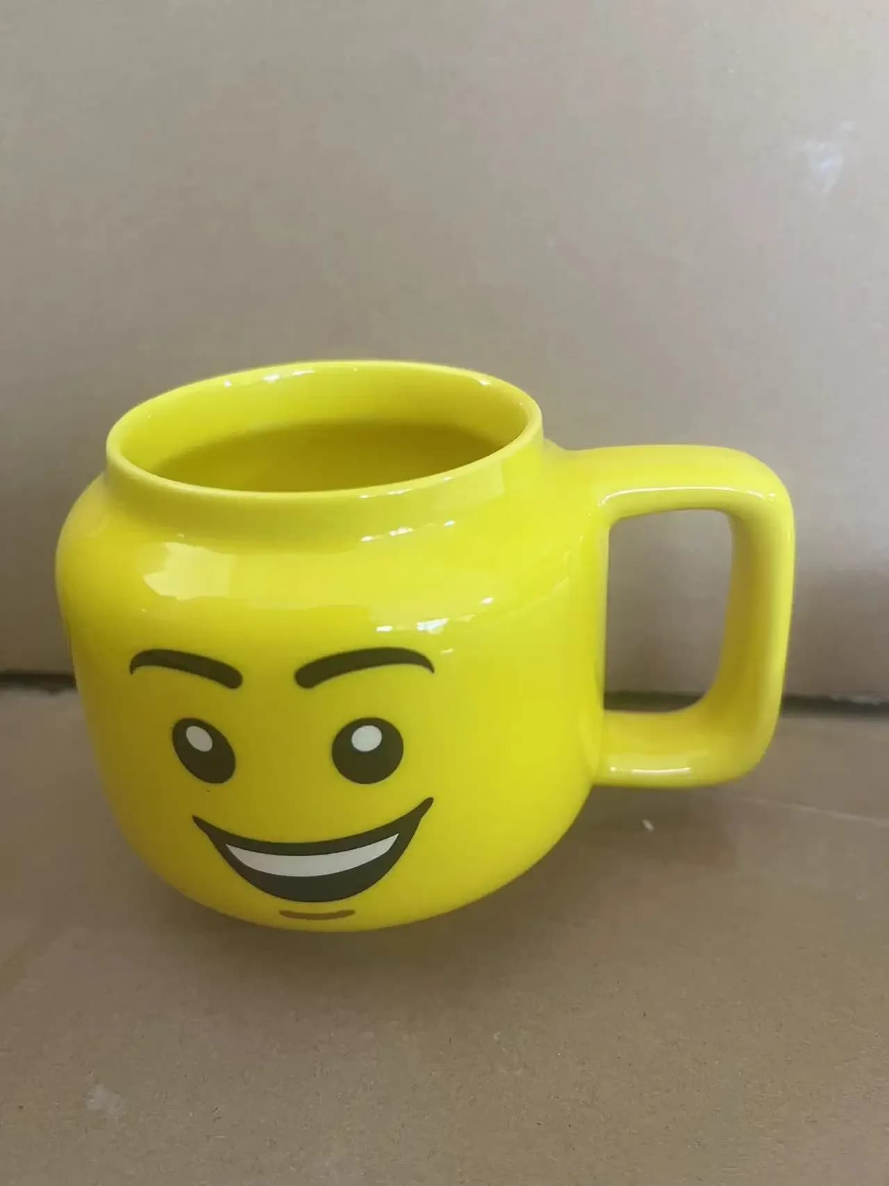 Mug en céramique avec visage souriant amusant - Cadeau de Noël mignon pour les enfants, tasse à boir