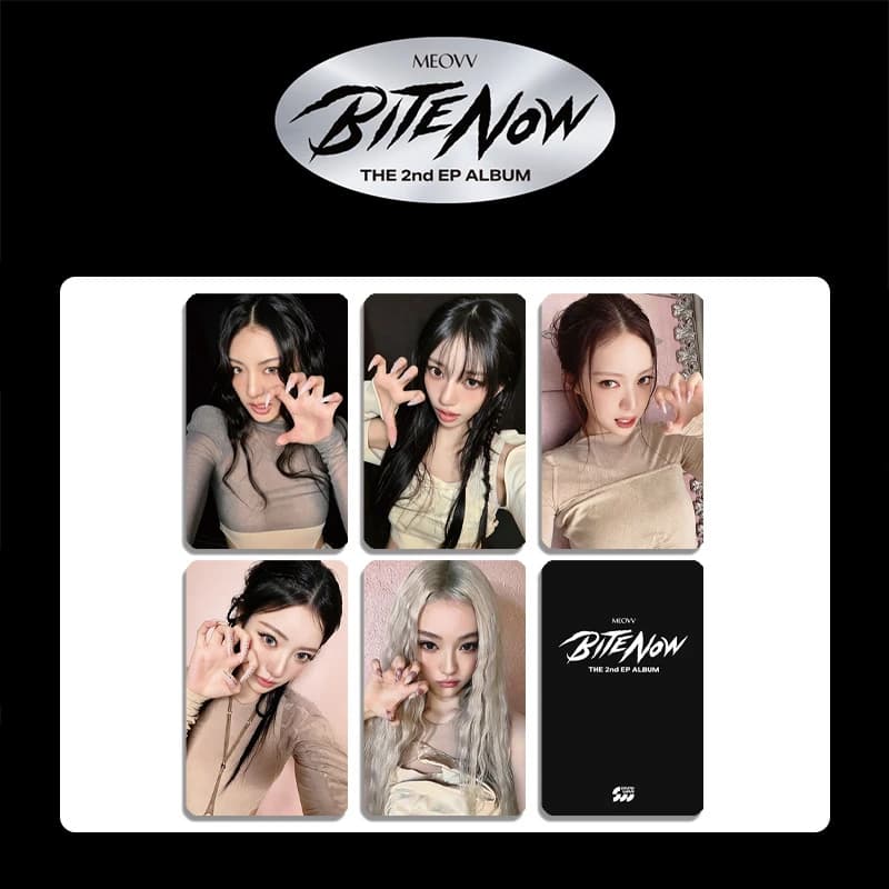 5 cartes photo LOMO du nouvel album du groupe de KPOP féminin populaire MEOVV « BITE NOW », cadeau j