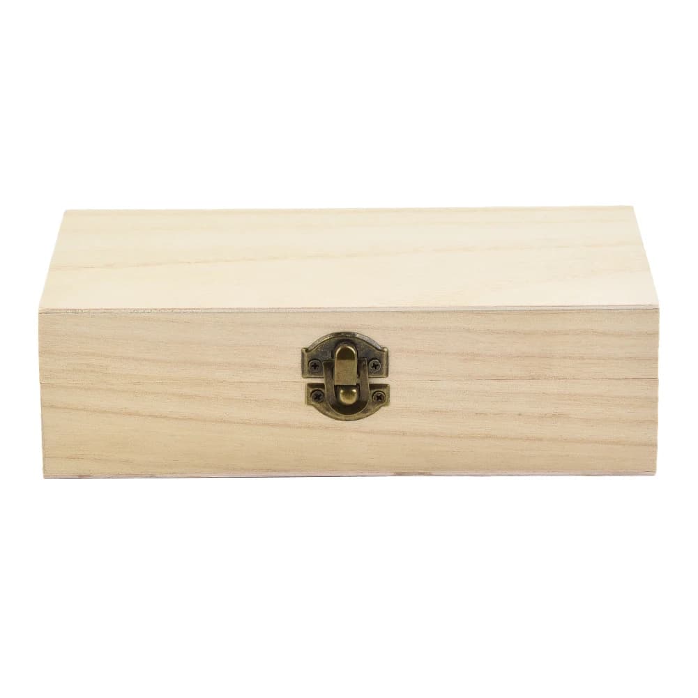 Boîte de rangement rectangulaire en bois, boîte rétro en bois à clapet, boîte-cadeau en bois, boîte 