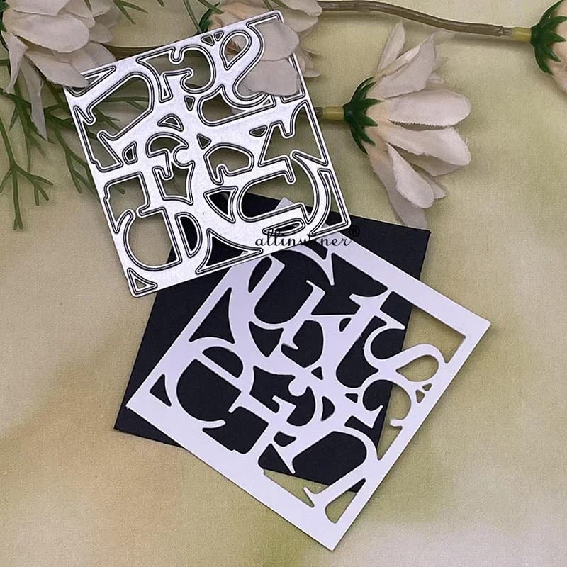 Matrice de découpe en métal DIY pour cadre de lettre, pochoir de découpe pour scrapbooking, cartes e