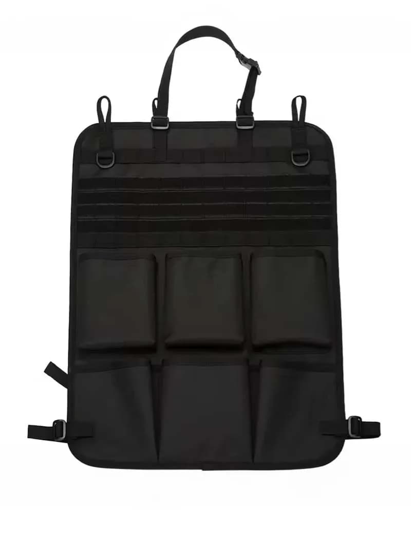 Sac de rangement pour dossier de siège de voiture, sac de lavage pour accessoires de camping avec ba