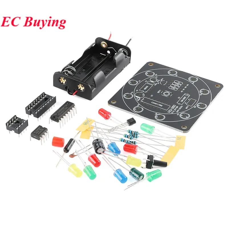 Kit de bricolage électronique NE555 CD4017, roue de Fortune, plateau tournant porte-bonheur, formati
