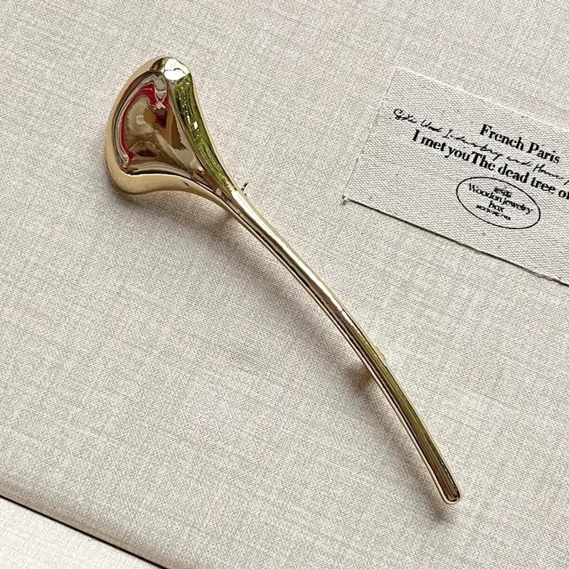 Broche vintage en métal brillant en forme de feuilles de Ginkgo pour femme, accessoires de mode exqu