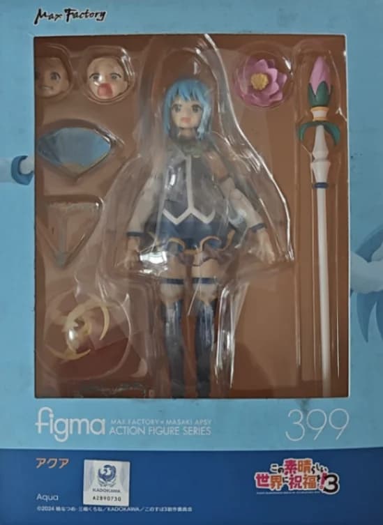 En stock KonoSuba Aqua figma # Figurine d'action anime Max Factory 399, jouet de collection, décorat