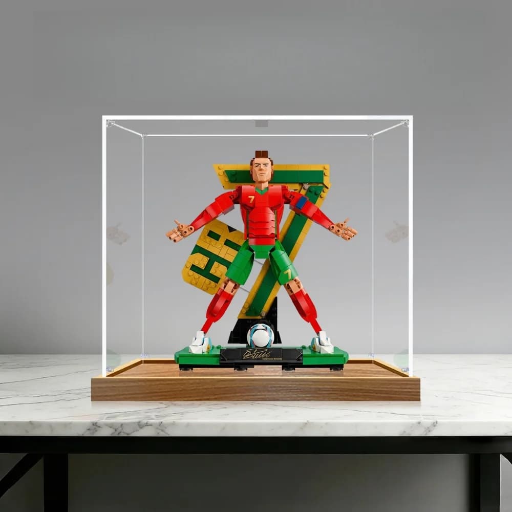 Nouvelle boîte de présentation anti-poussière de 3 mm pour le modèle Lego 43016 C Ronaldo-Legende du