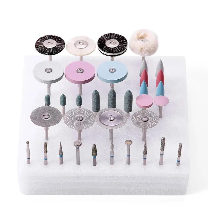 Professionnel 1 boîte (Total 35 pièces/boîte) Kit de polissage de laboratoire céramique porcelaine m