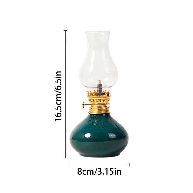 Lampe traditionnelle à huile de beurre en céramique-brûleur d'encens aromatique et veilleuse ambiant