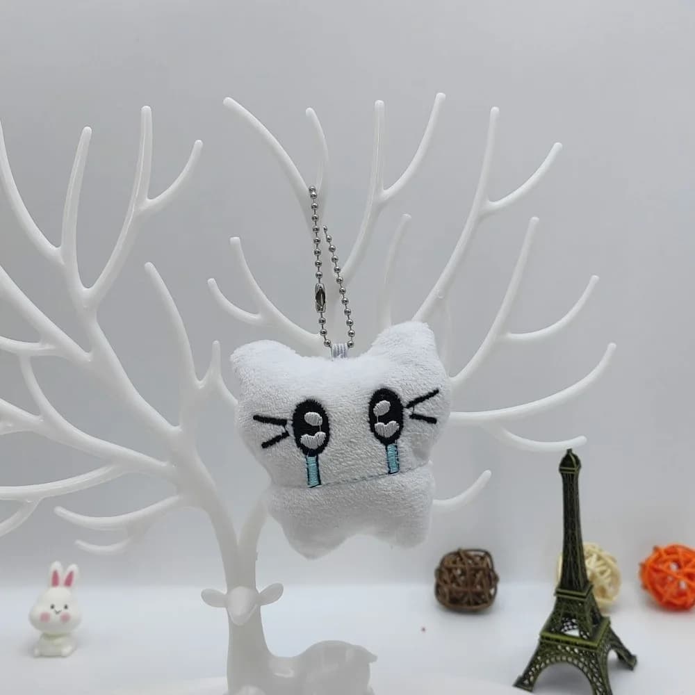 Cadeaux de remise de diplôme : Écouteurs amusants, Pendentif chat, Porte-clés chat triste dessin ani
