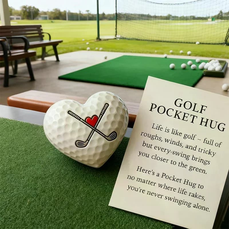 Abrasse de poche de golf, cadeau de golf inspirant avec carte de message encourageante, petit cadeau