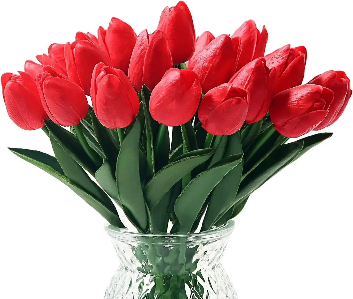 Tulipes artificielles au toucher réel, 20 pièces, Arrangement de fausses fleurs bleues pour décorati