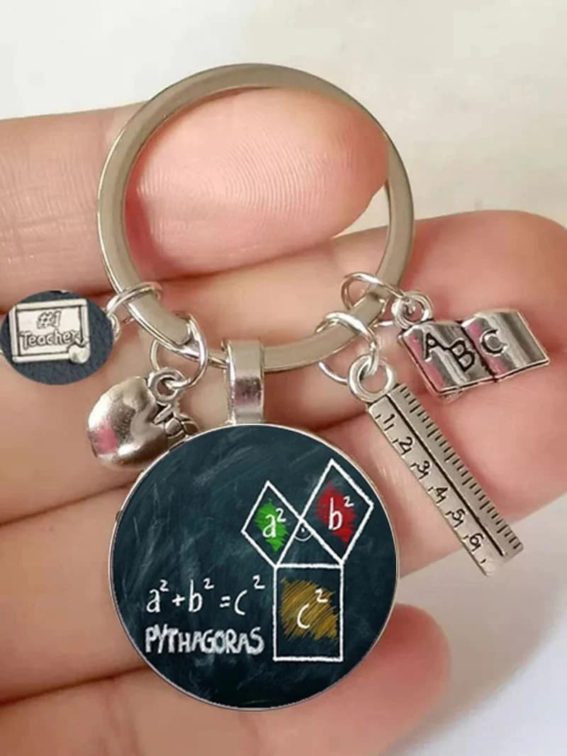 Porte-clés de formule mathématique, cadeau de la journée des enseignants, cadeau d'anniversaire des 