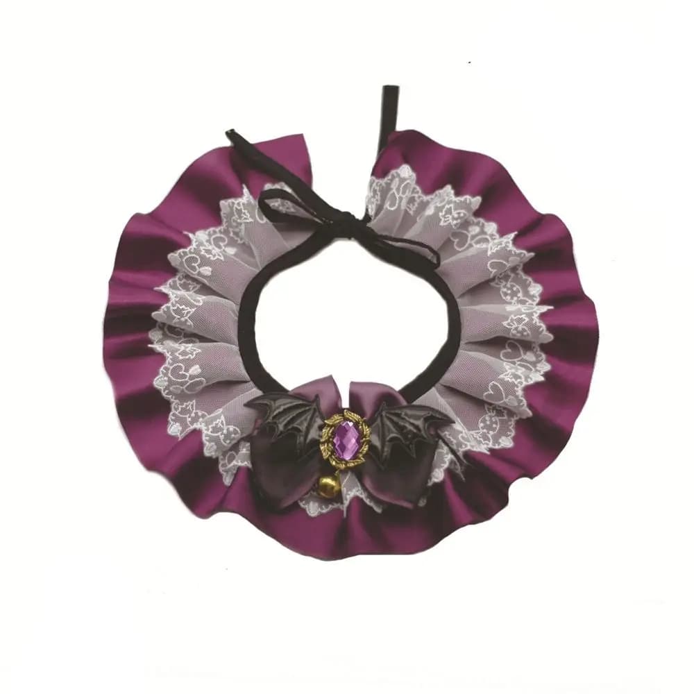 Collier créatif en dentelle pour chien et chat, Halloween, Cool et réglable, mignon et exquis, bavoi