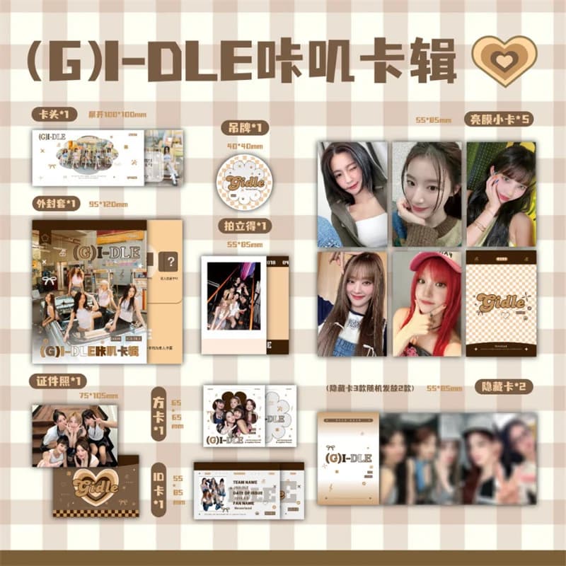 11 pièces/ensemble (G) Album I-DLE carte Lomo carte postale chanson Yuqi Shuhua exquis haute définit