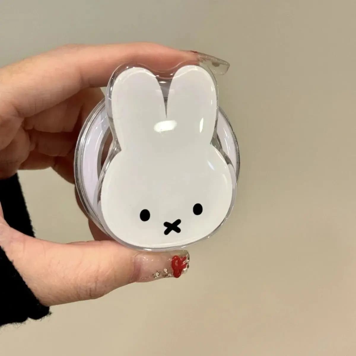 Support de téléphone magnétique Anime Kawaii Miffy Rabbit, support télescopique portable de dessin a
