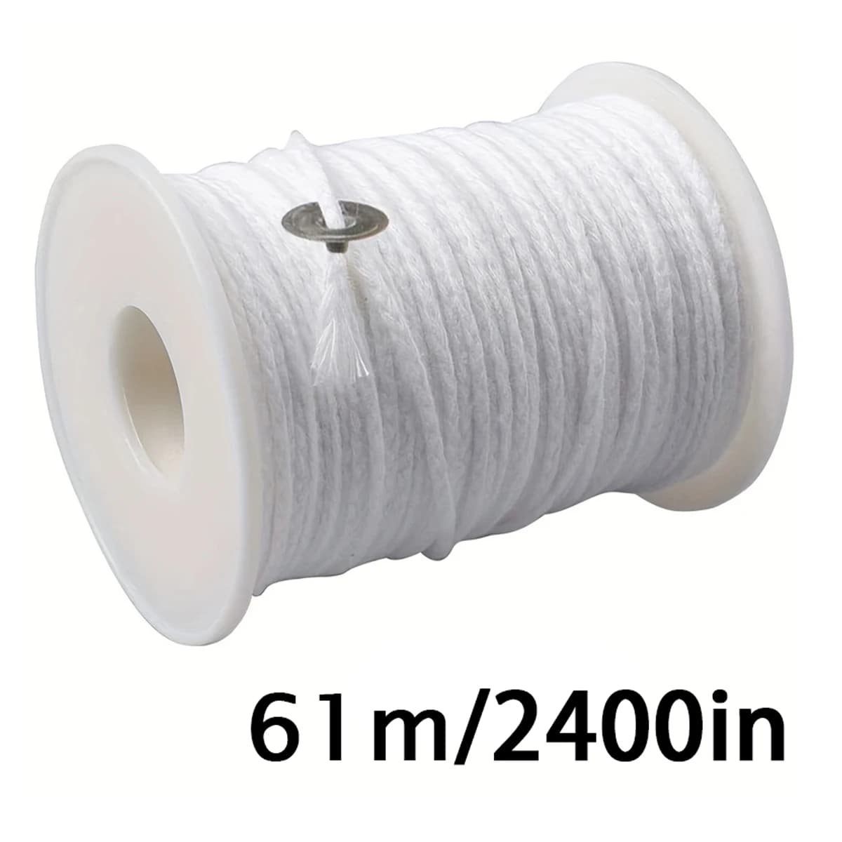 Mèche de bougie tissée en coton de 61m, accessoires de fabrication de bougies faits à la main, sans 