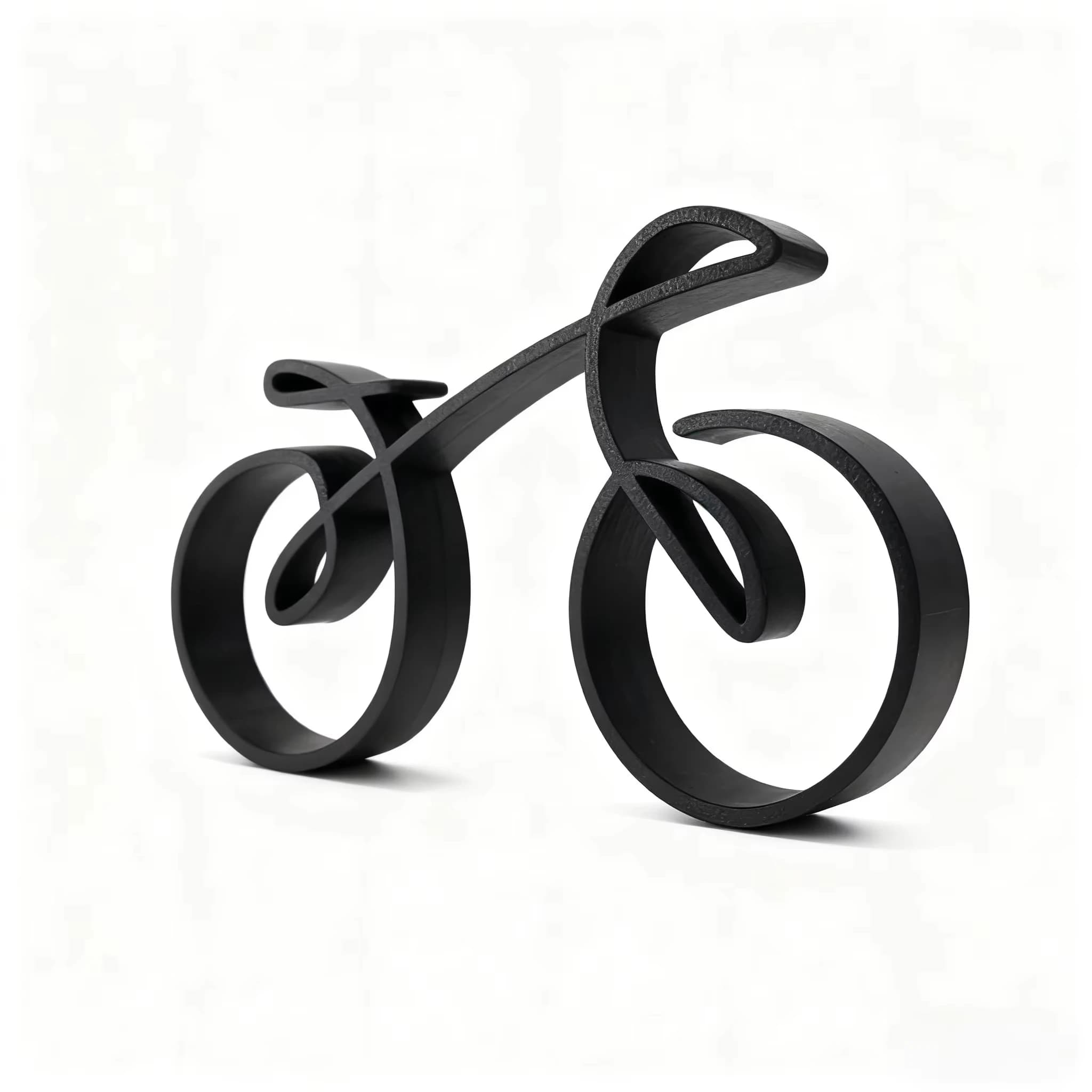 Modèle de vélo minimaliste, sculpture de cyclisme élégante imprimée en 3D pour la décoration de bure