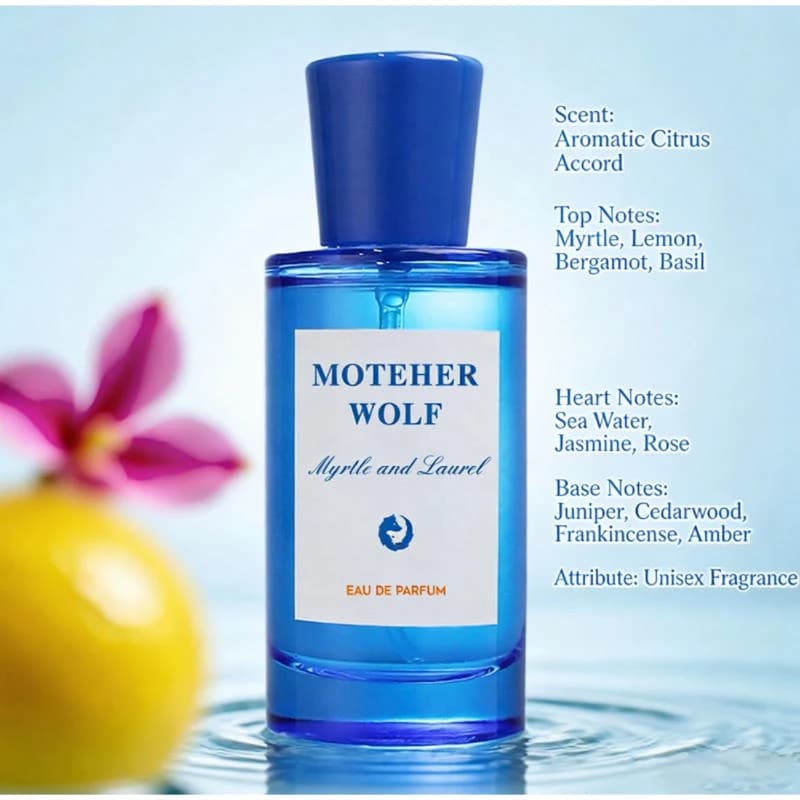 Parfum unisexe océanique, Myrte méditerranéen et bergamote, Agrumes frais et aromatiques, Brise mari