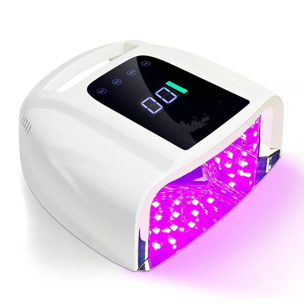 Lampe à ongles rechargeable sans fil 96W, lampe UV LED hybride avec base réfléchissante et écran HD