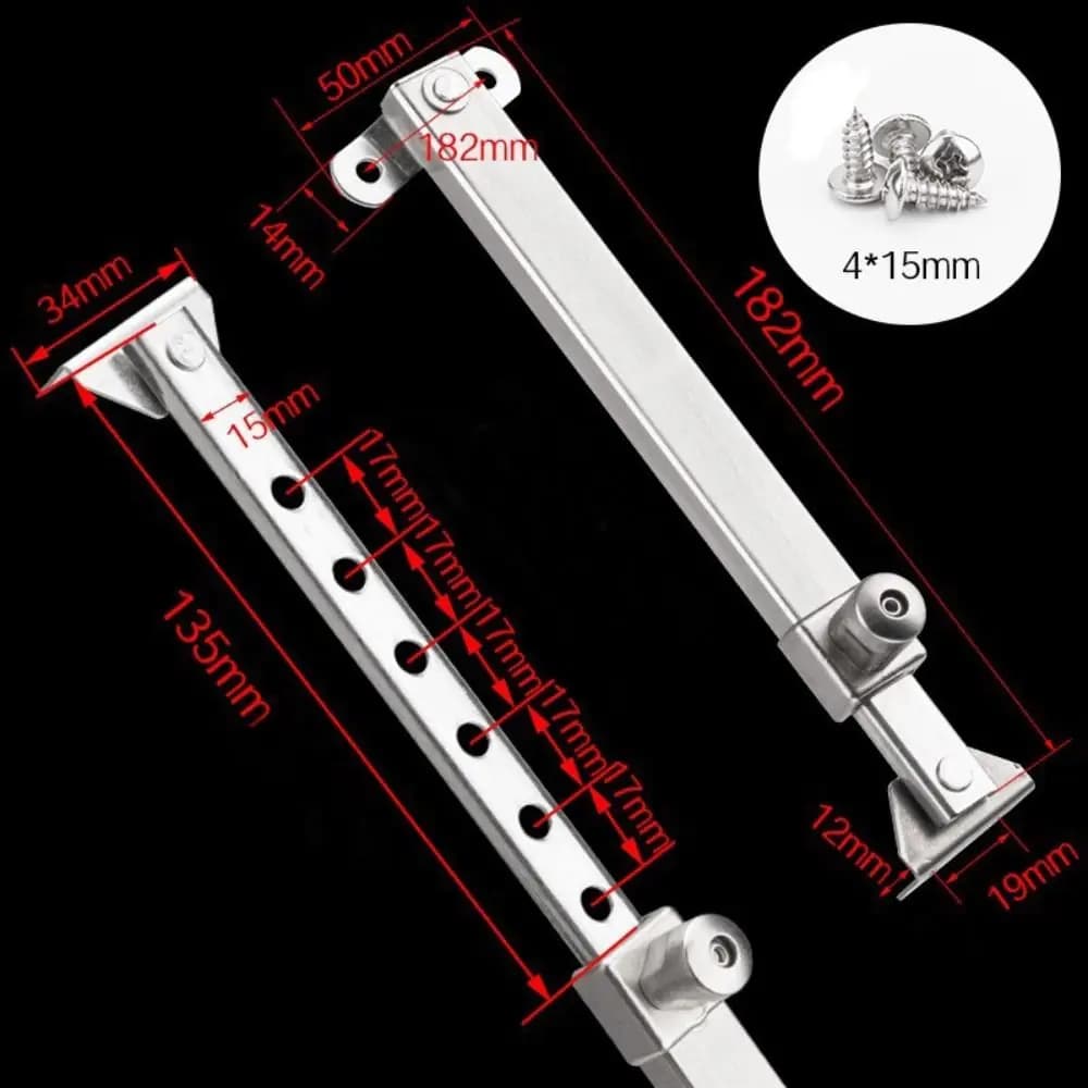 Accessoires de fenêtre, gousset, attelle fixe, Support de fenêtre, verrouillage de sécurité, contrôl