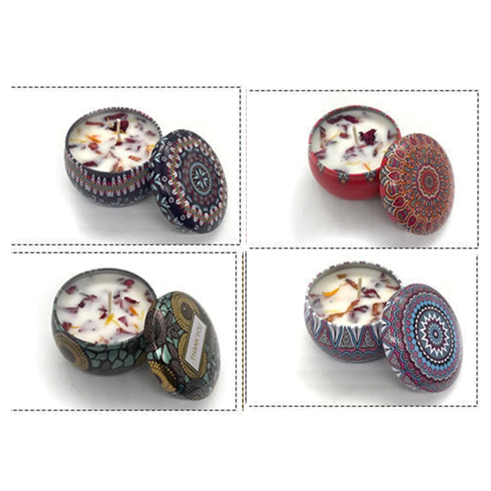 Ensemble de bougies parfumées avec lavande, citron, cacao, bougie d'aromathérapie portable pour la m