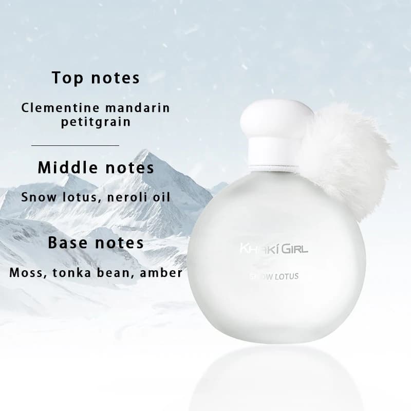 Parfums pour femme Fresh Snow Lotus 100ml, senteur florale ambrée aux notes d'agrumes, longue tenue,
