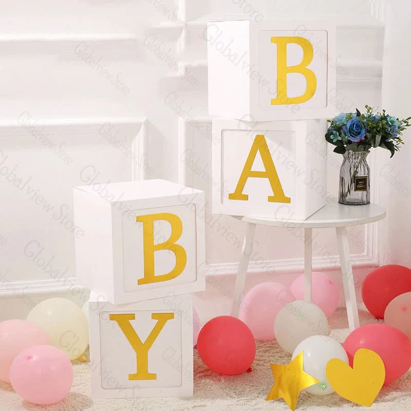 Boîtes bleues fumées pour bébé, décorations de fête préChristophe, accessoires de fête, cadeau nouve