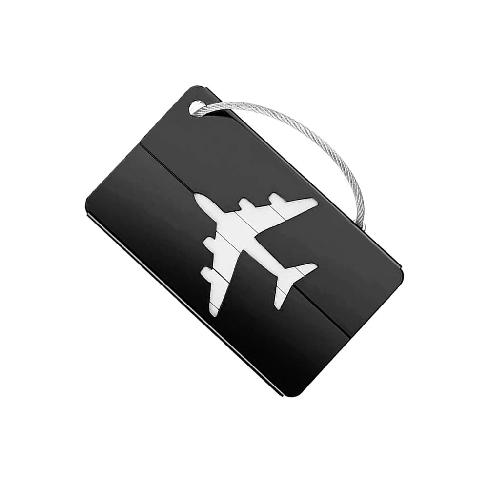 Étiquette de bagage de voyage en alliage d'aluminium, étiquette suspendue pour valise, avion avec no