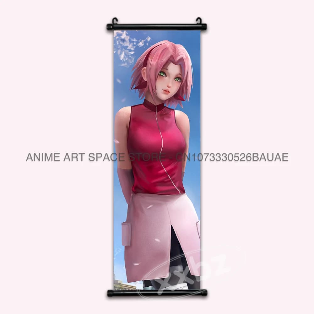 NarAAconfalling-Peinture murale de dessin animé, Harlot Sakura, affiche d'anime, rouleaux de gestion