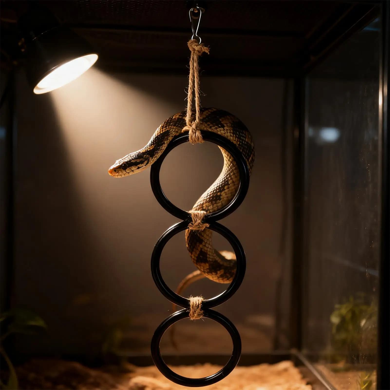 Accessoires de réservoir de serpent, anneaux de liaison, fournitures, jouet d'escalade de serpent po