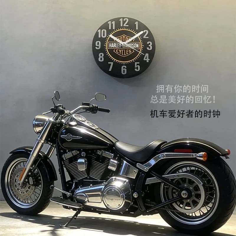 Horloge murale créative à suspendre, décoration pour boutique de motos, maison, Harley Davidson Elec