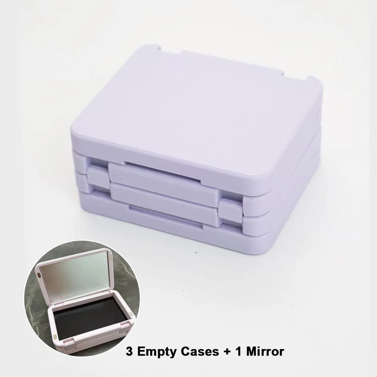 Mini boîte de rangement magnétique pliable en 4 couches pour maquillage, auto-assemblable, pour fard