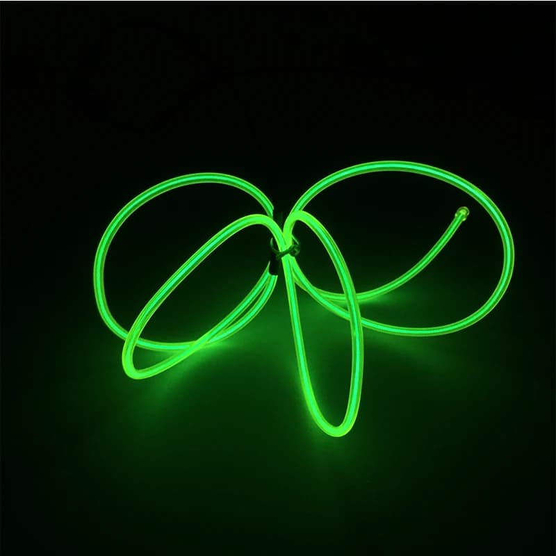 Accessoire de Costume lumineux, fil EL, matériau de lumière néon clignotant, vêtements fluorescents,