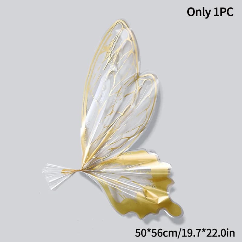 Papier d'emballage de fleurs papillon, style coréen, rond, fleuriste, bouquet, bricolage, emballage 