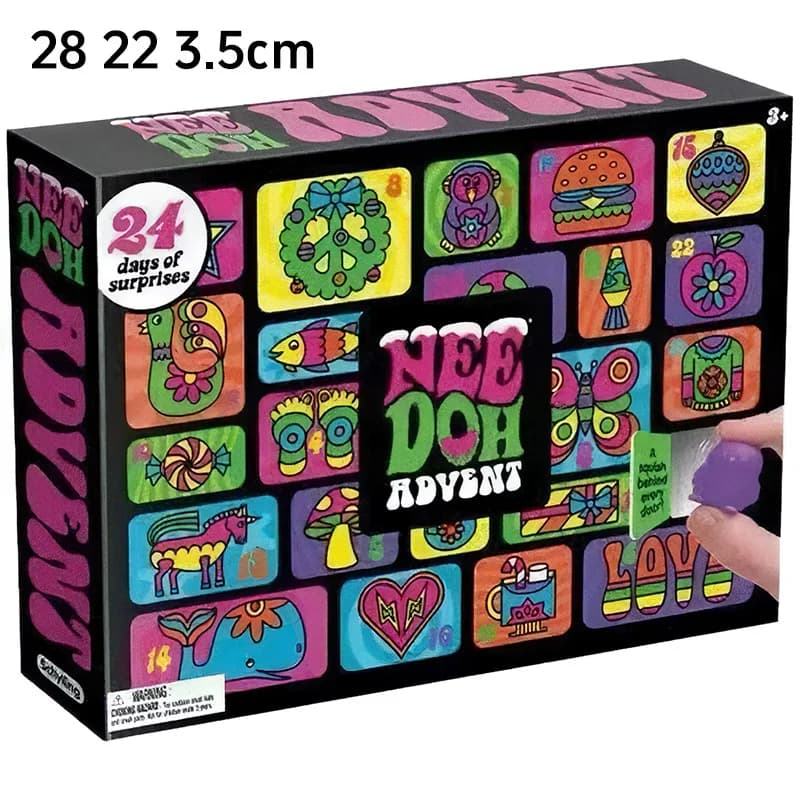 Cadeau de Noël pour enfants 2025, Calendrier de l'Avent Nee Doh, 24 jours de surprises, boîte mystèr