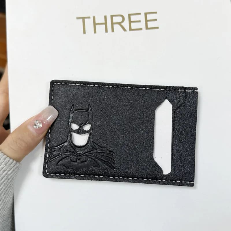 Porte-carte d'identité en cuir Super Anime personnalisé, étui pour carte masque de super-héros, cade